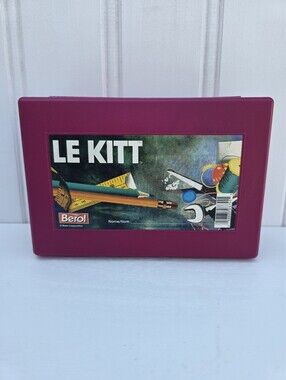 Vintage Berol Le Kitt Hard Plastic Stationery Pencil Case 80s 90s Retro School